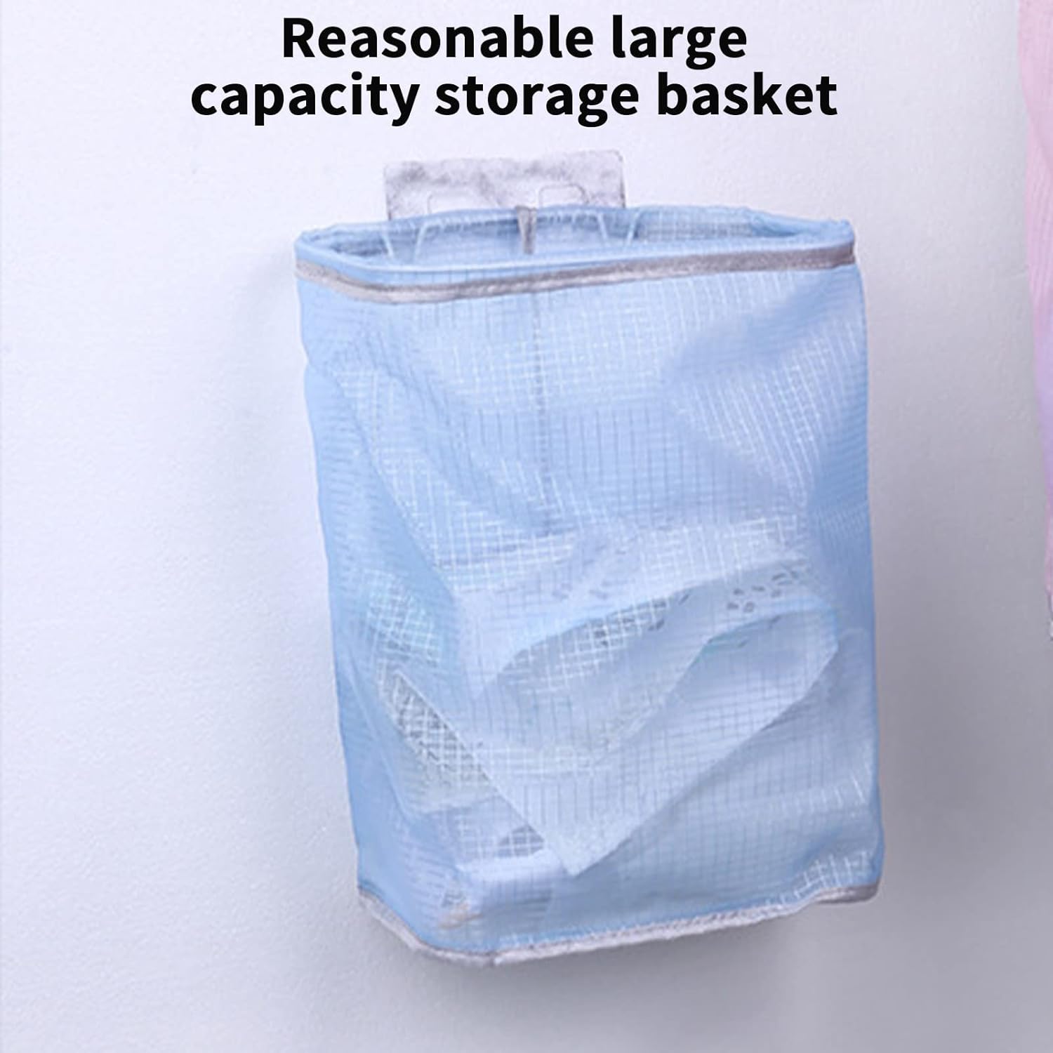 Washing Basket, Foldable Laundry Bag with Portable Handle, Clothes Basket Stands Well, Sturdy Fabric, Stylish Looking Laundry Basket for Household & Laundries, Blue - Amazing Gadgets Outlet