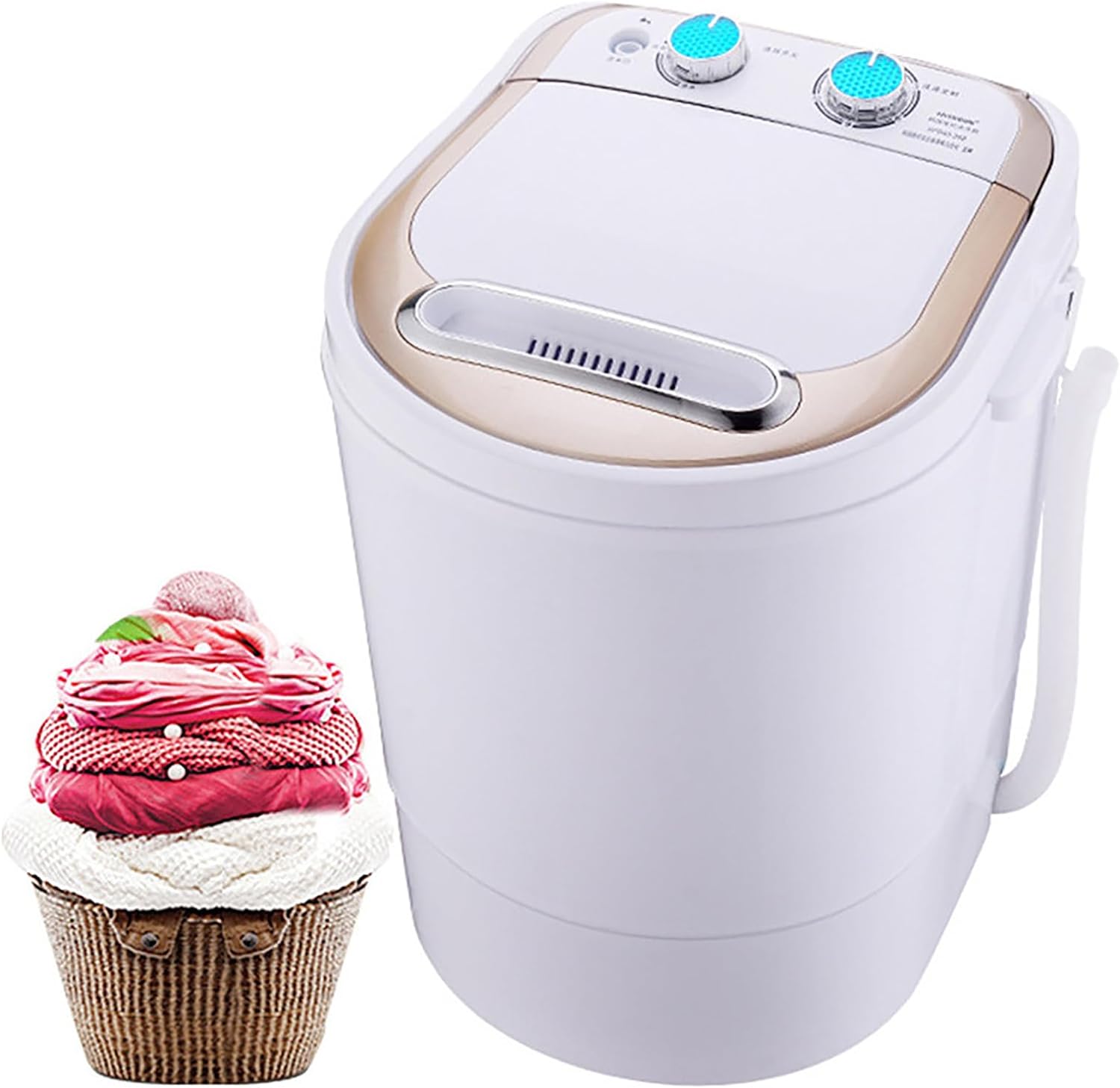 Washing Machine,Mini Portable Integrated Washing and Elution,With Drainage Basket,Washing Weight 2.1 - 4.5kg,for Camping, Caravan, Dorms Apartments, College Rooms - Amazing Gadgets Outlet