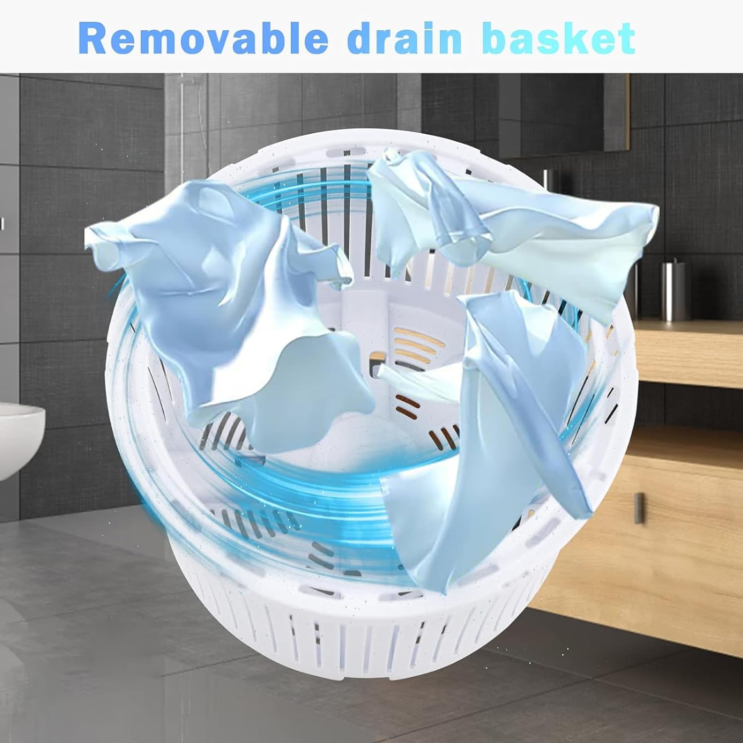 Washing Machine,Mini Portable Integrated Washing and Elution,With Drainage Basket,Washing Weight 2.1 - 4.5kg,for Camping, Caravan, Dorms Apartments, College Rooms - Amazing Gadgets Outlet