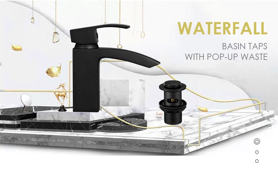 Wasserrhythm Basin Taps with Pop up Waste Black Waterfall Square Bathoom Sink Tap Mixers Brass   Import  Single ASIN  Import  Multiple ASIN ×Product customization General Description Gallery Reviews Variations Additional details Prod - Amazing Gadgets Outlet