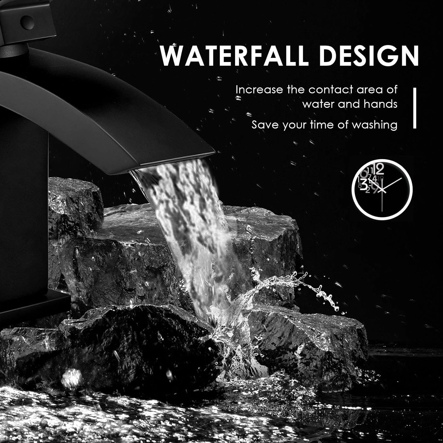 Wasserrhythm Basin Taps with Pop up Waste Black Waterfall Square Bathoom Sink Tap Mixers Brass   Import  Single ASIN  Import  Multiple ASIN ×Product customization General Description Gallery Reviews Variations Additional details Prod - Amazing Gadgets Outlet