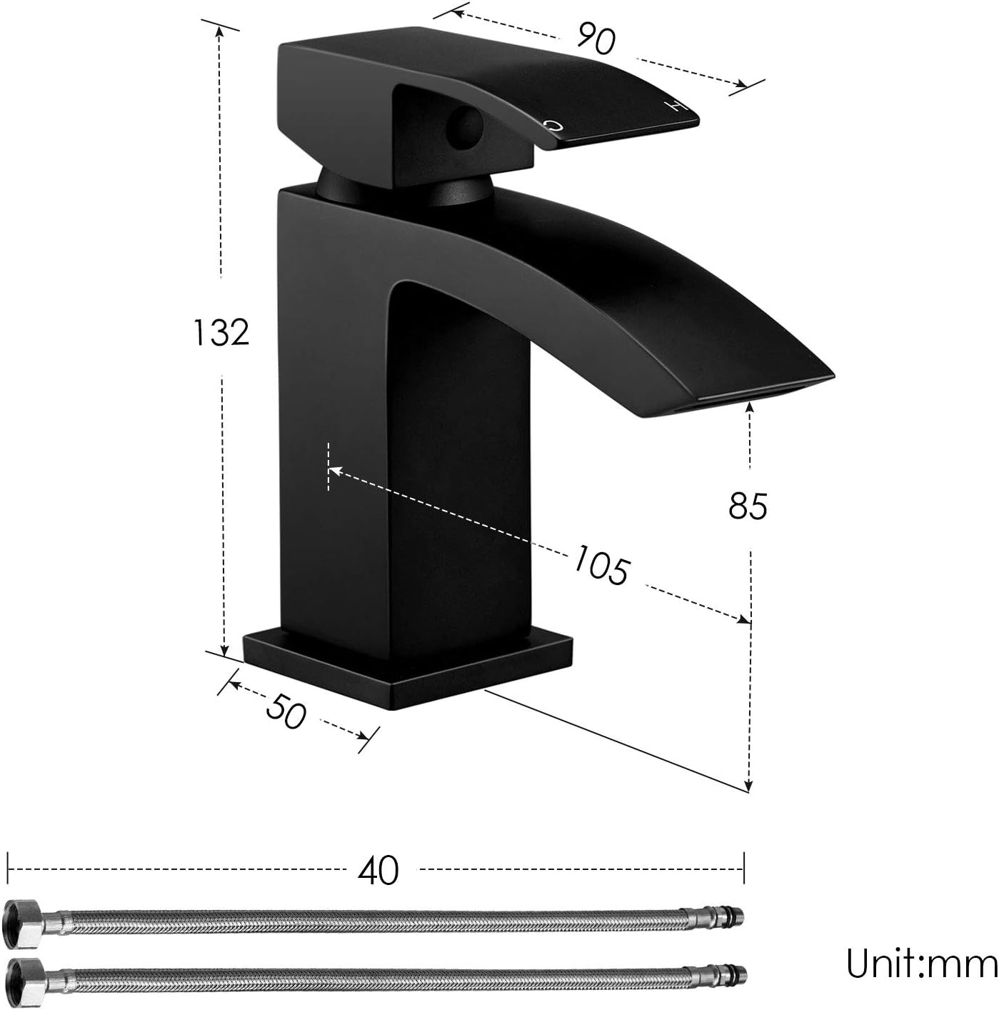 Wasserrhythm Basin Taps with Pop up Waste Black Waterfall Square Bathoom Sink Tap Mixers Brass   Import  Single ASIN  Import  Multiple ASIN ×Product customization General Description Gallery Reviews Variations Additional details Prod - Amazing Gadgets Outlet