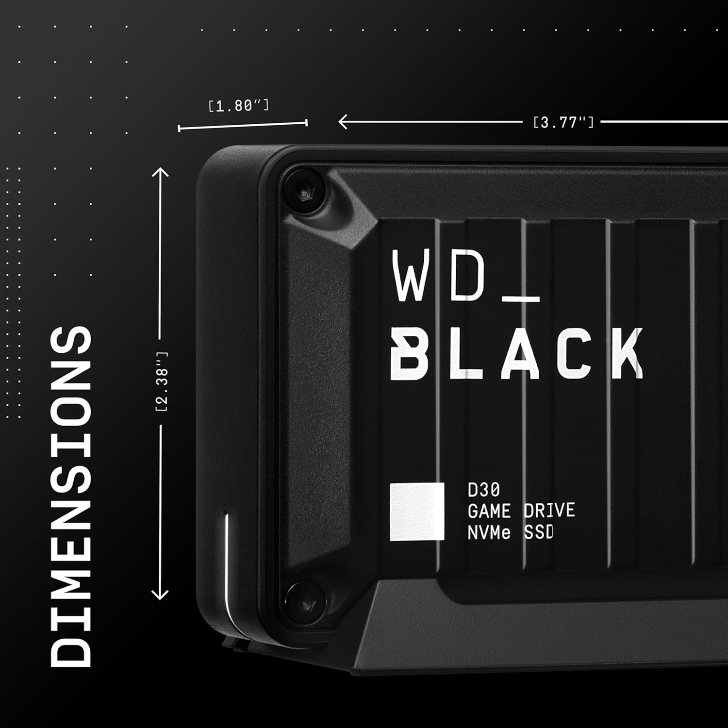 WD_BLACK 1TB D30 Game Drive SSD External Solid State Drive up to 900 MB/s works with Playstation, Xbox, PC, & Mac - Amazing Gadgets Outlet