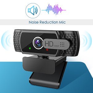 Webcam for PC with Microphone - 1080P FHD Webcam with Privacy Cover & Webcam Mounts, Plug and Play USB Web Camera for Desktop & Laptop Conference, Zoom, Skype, Facetime, Windows, Linux, and macOS - Amazing Gadgets Outlet