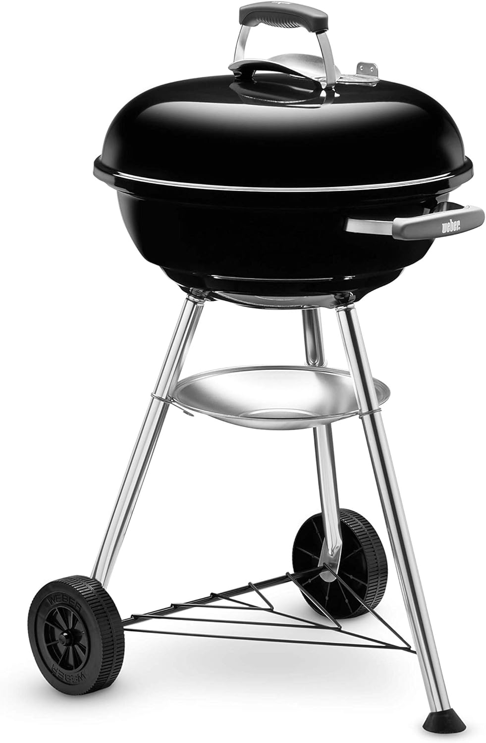 Weber Compact Kettle Charcoal Grill Barbecue, 47cm | BBQ Grill with Lid Cover, Stand & Wheels | Freestanding Outdoor Oven, Smoker & Outdoor Cooker with Porcelain - Enamelled Bowl - Black (1221004)   Import  Single ASIN  Import  Multiple ASIN ×Produ - Amazing Gadgets Outlet