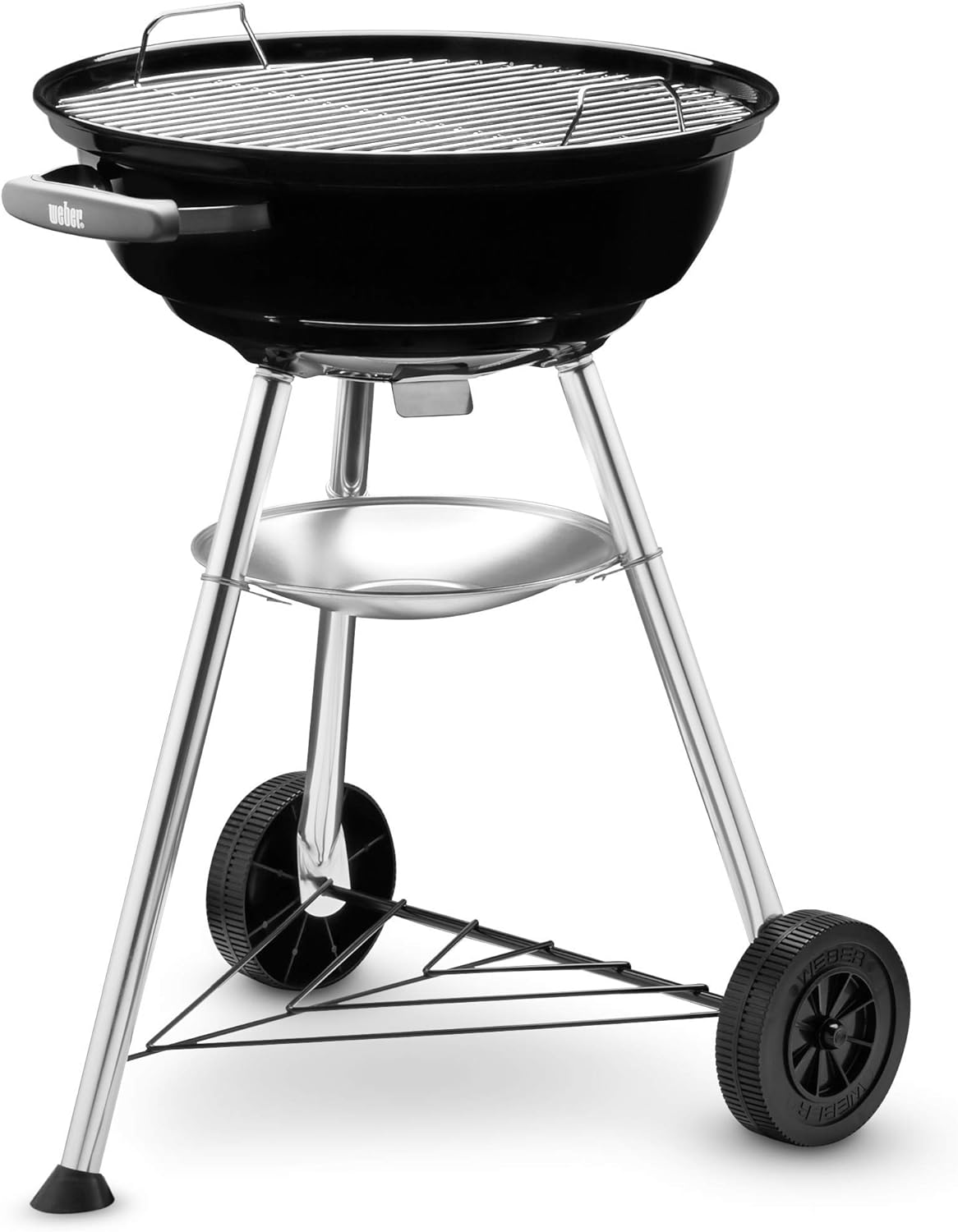 Weber Compact Kettle Charcoal Grill Barbecue, 47cm | BBQ Grill with Lid Cover, Stand & Wheels | Freestanding Outdoor Oven, Smoker & Outdoor Cooker with Porcelain - Enamelled Bowl - Black (1221004)   Import  Single ASIN  Import  Multiple ASIN ×Produ - Amazing Gadgets Outlet