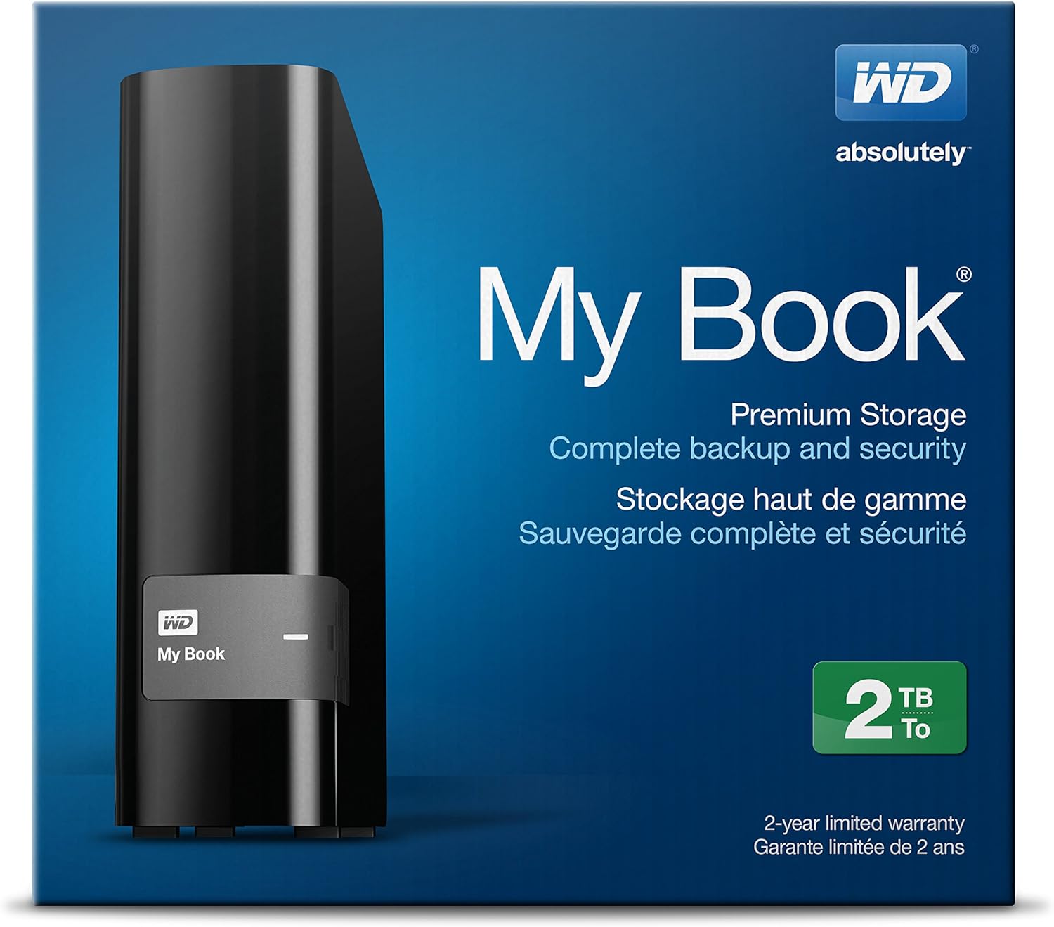 Western Digital My Book, 2TB - external hard drives (2TB, Wired, 5 - 35 °C, USB 3.0 (3.1 Gen 1) Type - A, - 20 - 65 °C, AC, USB, Black) - Amazing Gadgets Outlet