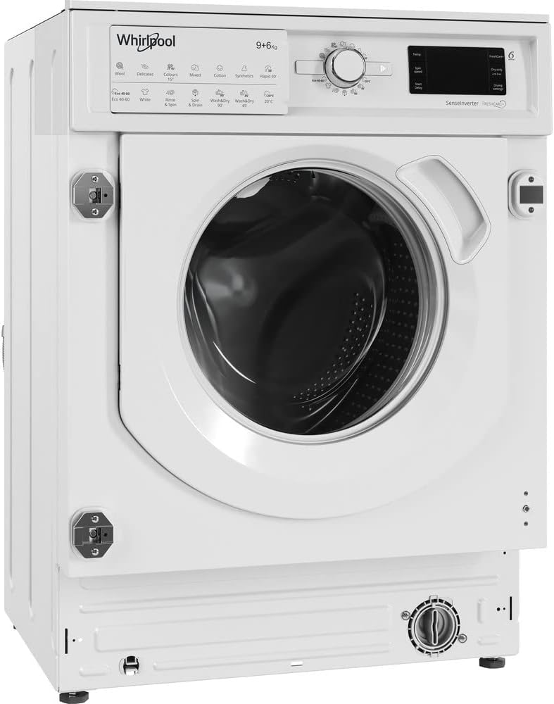 Whirlpool FreshCare BI WDWG 961484 UK Built - in 9/6kg Washer Dryer, 1400rpm, White - Amazing Gadgets Outlet