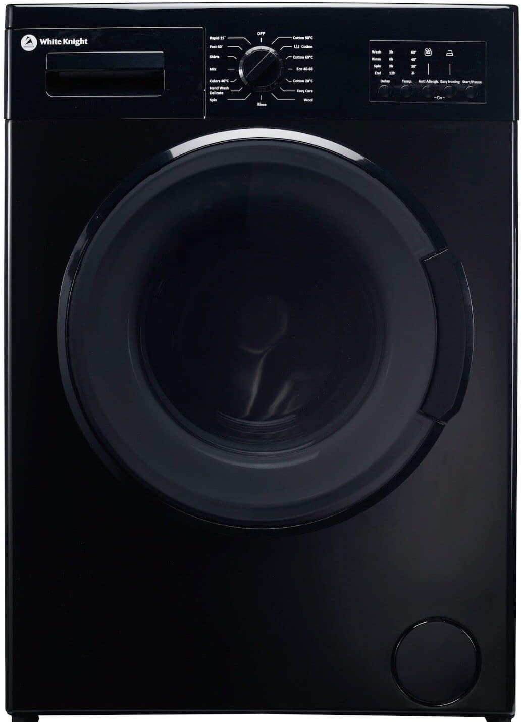 White Knight DAWM148B 1400Spin 8Kg Washer - Black - Amazing Gadgets Outlet