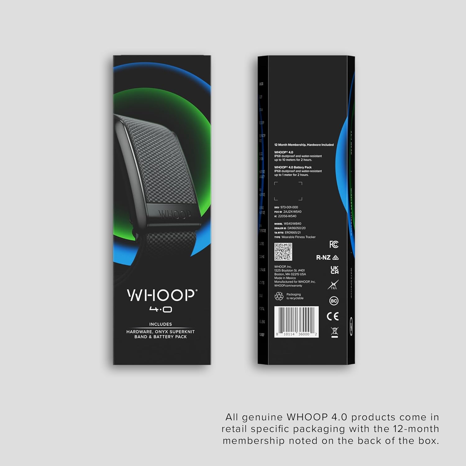 WHOOP 4.0 With 12 Month Subscription – Wearable Health, Fitness & Activity Tracker – Continuous Monitoring, Performance Optimization, Heart Rate Tracking – Improve Sleep, Strain, Recovery, Wellness - Amazing Gadgets Outlet