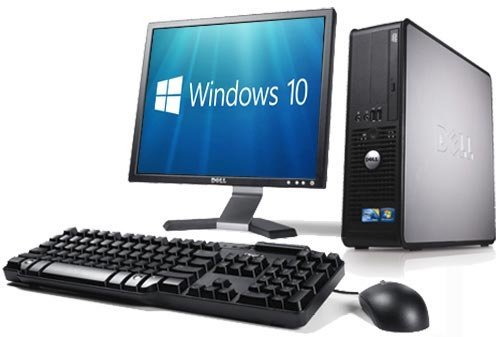 WiFi enabled Complete set of Dell OptiPlex Dual Core 4GB RAM, 160 GB Hard Drive, Windows 10 Desktop PC Computer (Renewed) - Amazing Gadgets Outlet