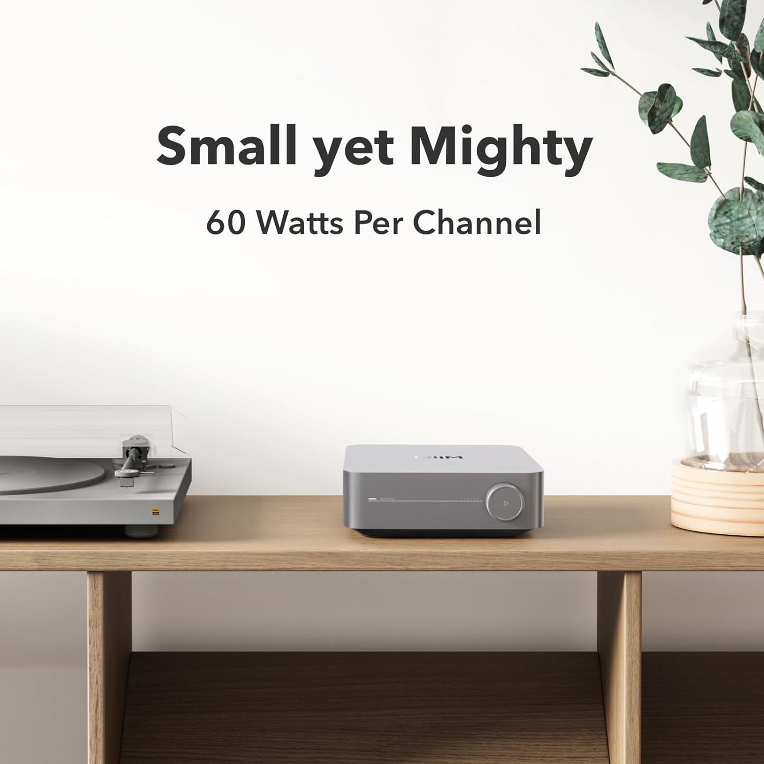 WiiM Amp: Multiroom Streaming Amplifier with AirPlay 2, Chromecast, HDMI & Voice Control – Stream Spotify, Amazon Music, TIDAL & More - Space Gray - Amazing Gadgets Outlet