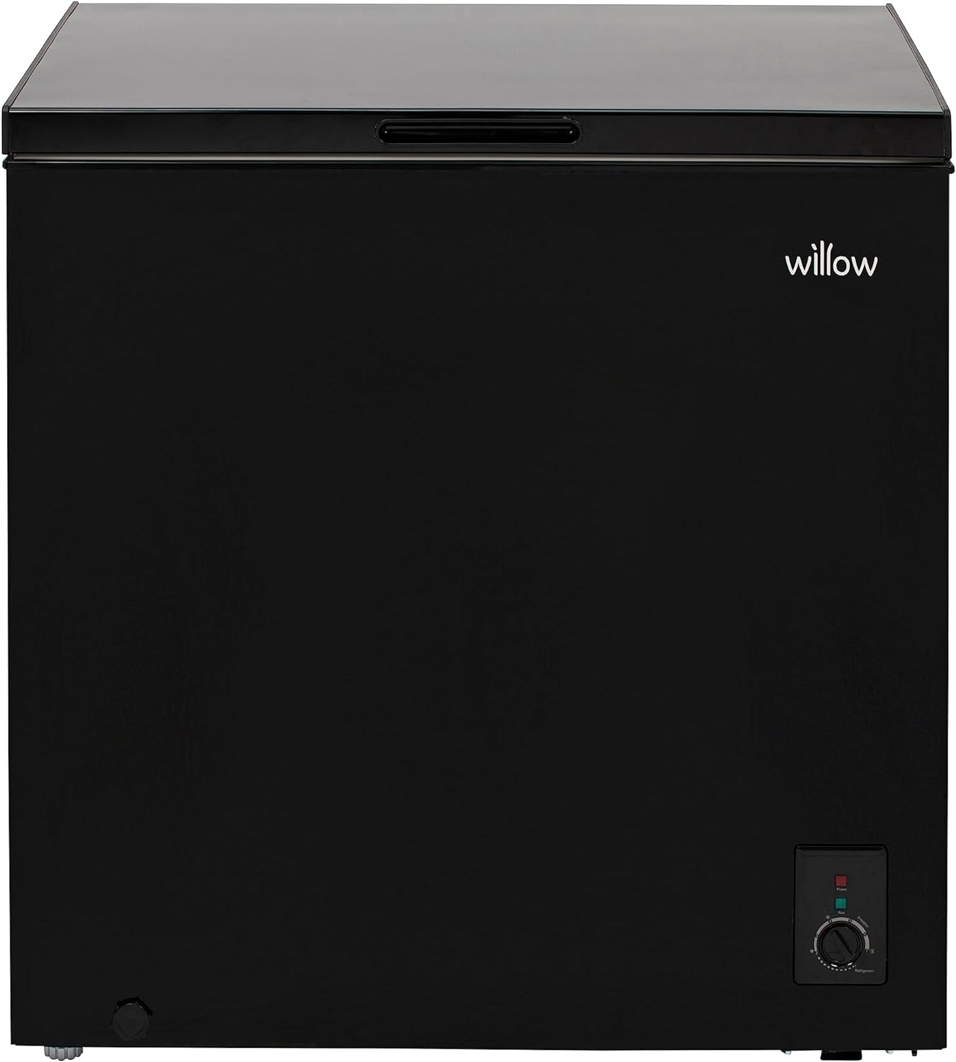 Willow W198CFB 199L Freestanding Chest Freezer with Removable Storage Basket, Adjustable Thermostat, 4* Freezer Rating, Low Noise - Black - Amazing Gadgets Outlet