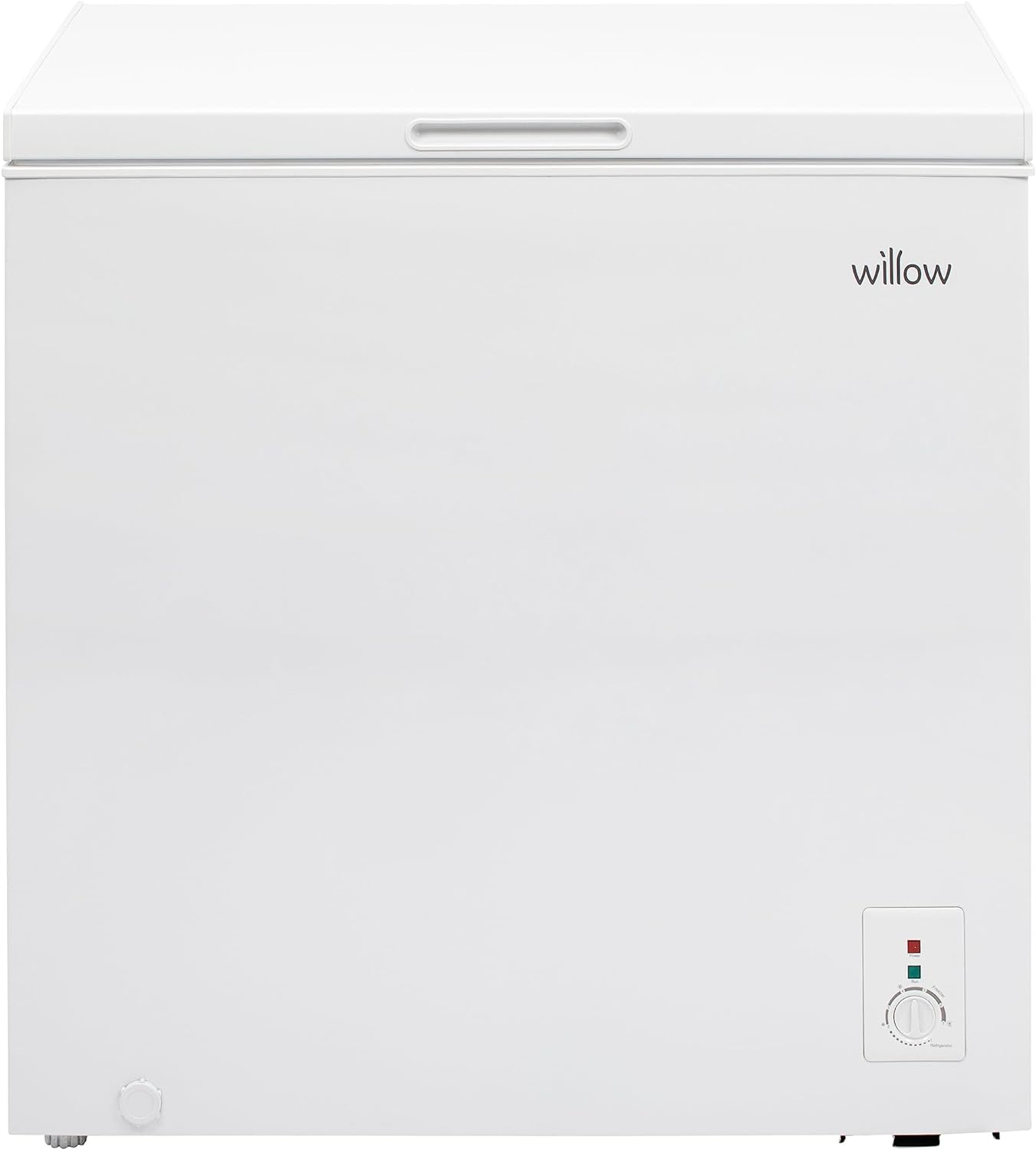 Willow W198CFW 199L Freestanding Chest Freezer with Removable Storage Basket, Adjustable Thermostat, 4* Freezer Rating, Low Noise - White - Amazing Gadgets Outlet