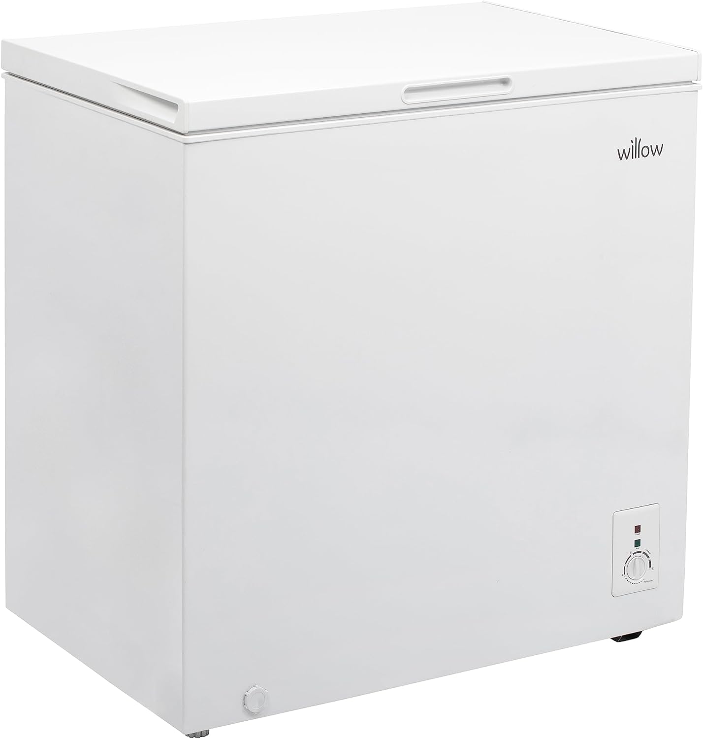 Willow W198CFW 199L Freestanding Chest Freezer with Removable Storage Basket, Adjustable Thermostat, 4* Freezer Rating, Low Noise - White - Amazing Gadgets Outlet