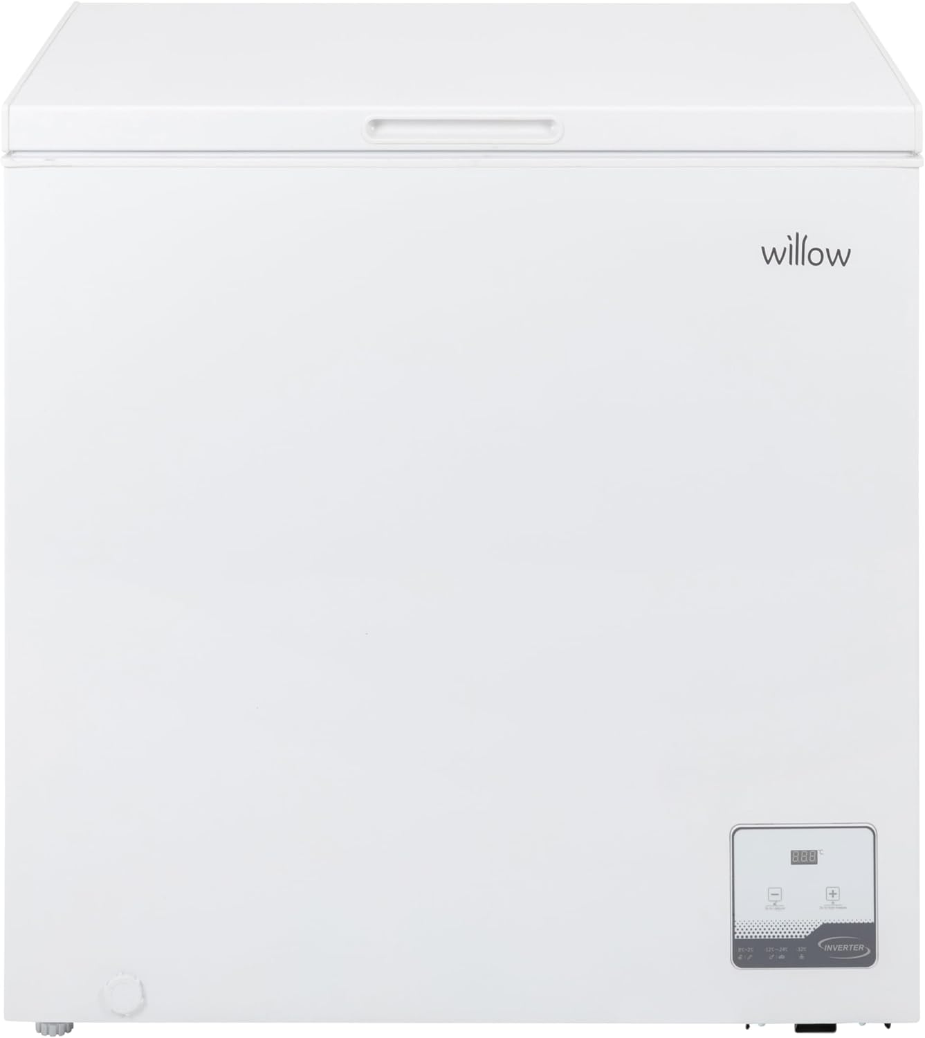 Willow W198CFWD 199L Freestanding Chest Freezer with Removable Storage Basket, Digital Temperature Control, 4* Freezer Rating, Low Noise - White - Amazing Gadgets Outlet