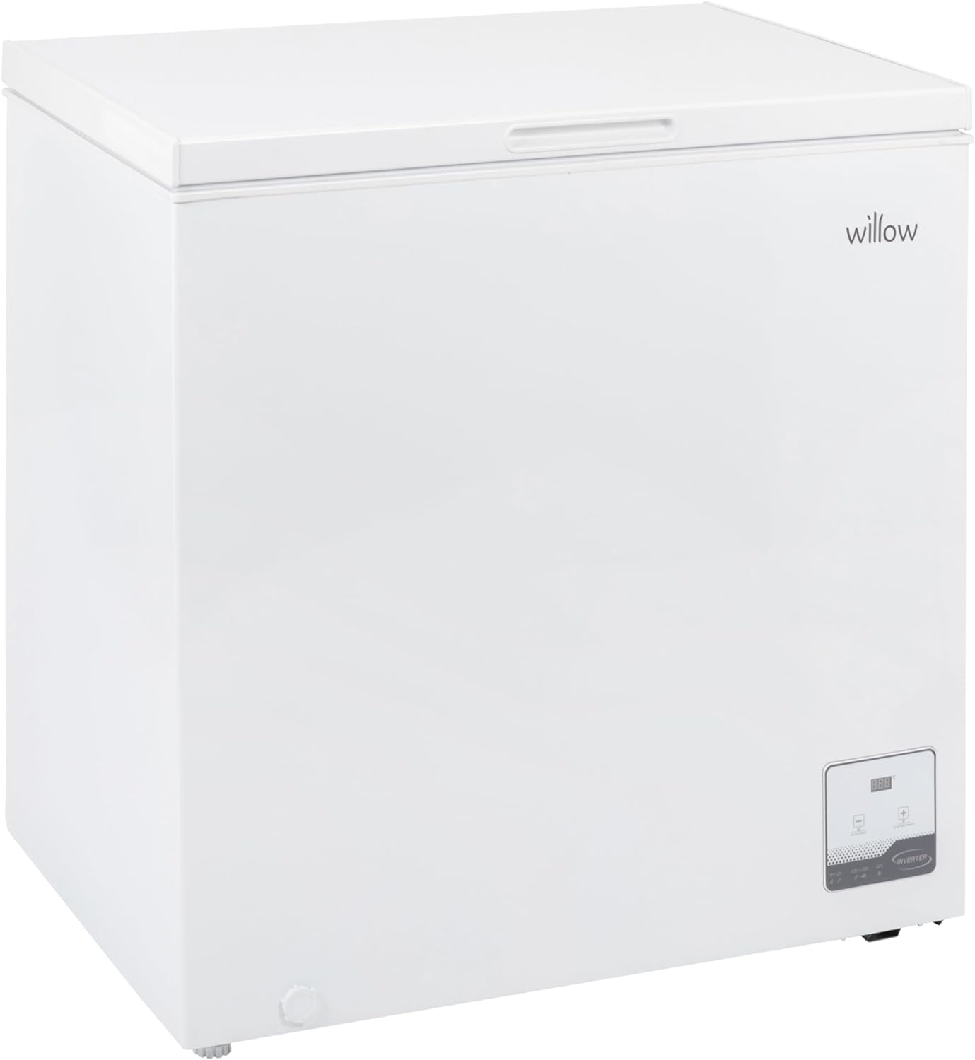 Willow W198CFWD 199L Freestanding Chest Freezer with Removable Storage Basket, Digital Temperature Control, 4* Freezer Rating, Low Noise - White - Amazing Gadgets Outlet