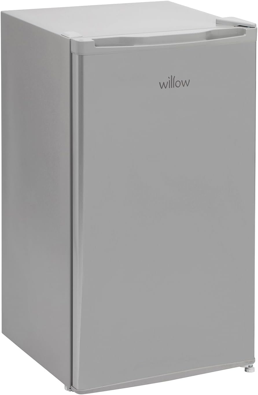 Willow W48UFIS Freestanding Under Counter Larder Fridge with Chiller Box, 90 Litre Capacity, Adjustable Feet and Reversible Door – Silver - Amazing Gadgets Outlet