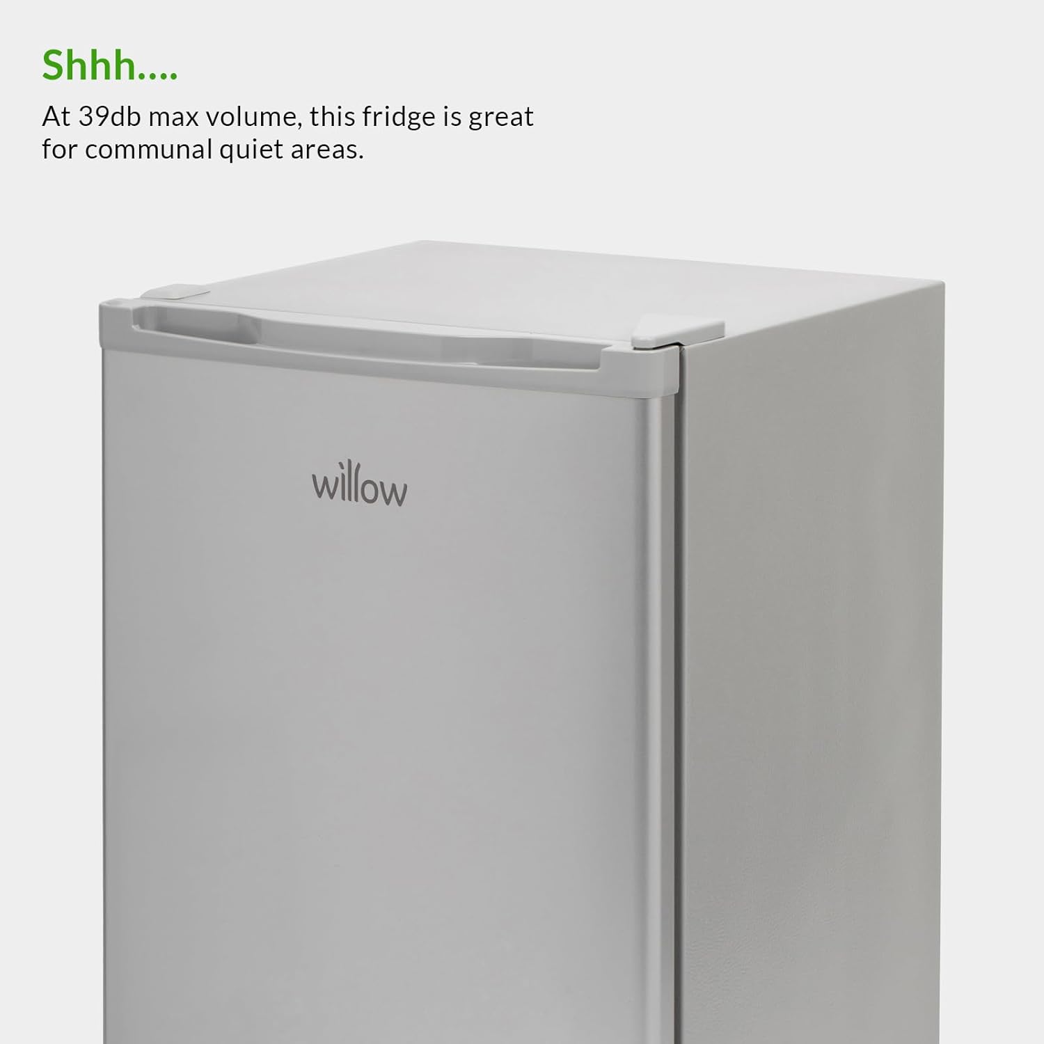 Willow W48UFIS Freestanding Under Counter Larder Fridge with Chiller Box, 90 Litre Capacity, Adjustable Feet and Reversible Door – Silver - Amazing Gadgets Outlet