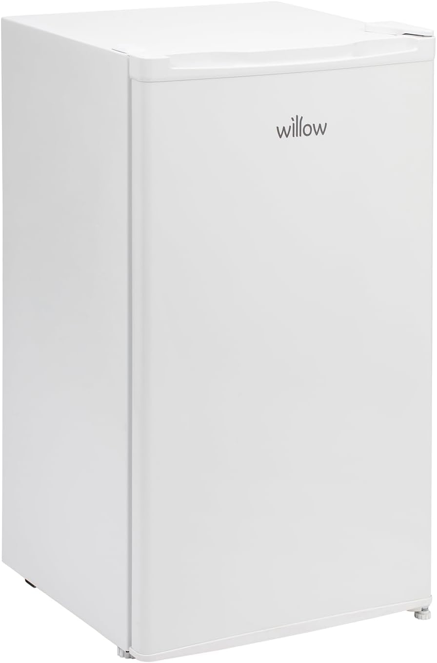 Willow W48UFIW 90L Under Counter Fridge with Reversible Door, Chill Box, Recessed Handle, Mark - Proof Finish, 2 Year Warranty - White - Amazing Gadgets Outlet