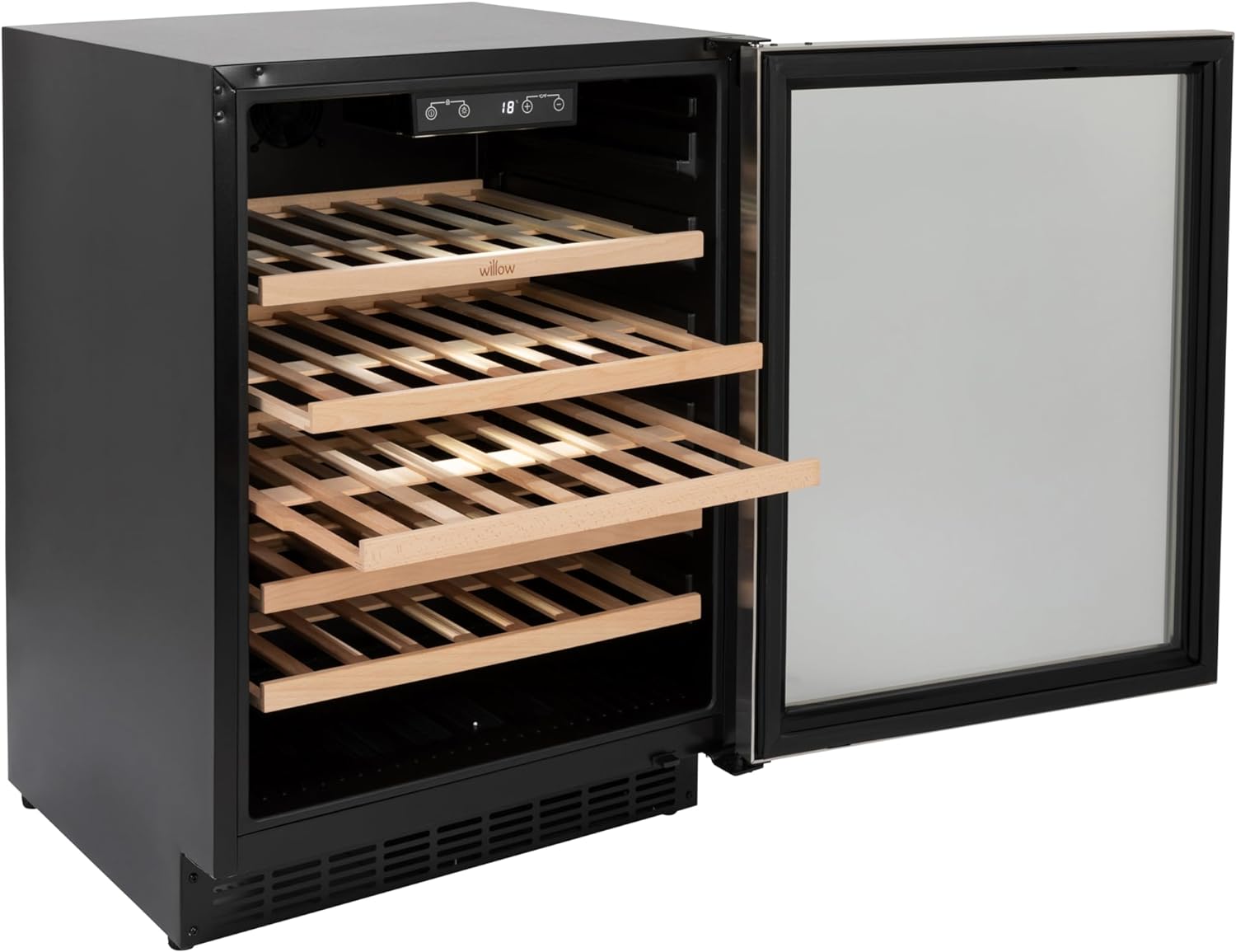 Willow W60WCSS 142L Under Counter Wine Fridge/Wine Cooler with Space for 52 Bottles, 4* Rating, Digital Display with Touch Control, Ventilated Cooling, 2 Years Warranty - Stainless Steel   Import  Single ASIN  Import  Multiple ASIN ×Product custo - Amazing Gadgets Outlet