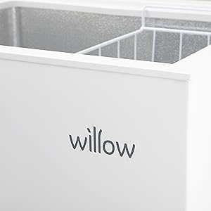 Willow W66CFW Freestanding 66L Chest Freezer with Removable Storage Basket, Suitable for Outbuildings and Garages, 2 Years Warranty - White - Amazing Gadgets Outlet