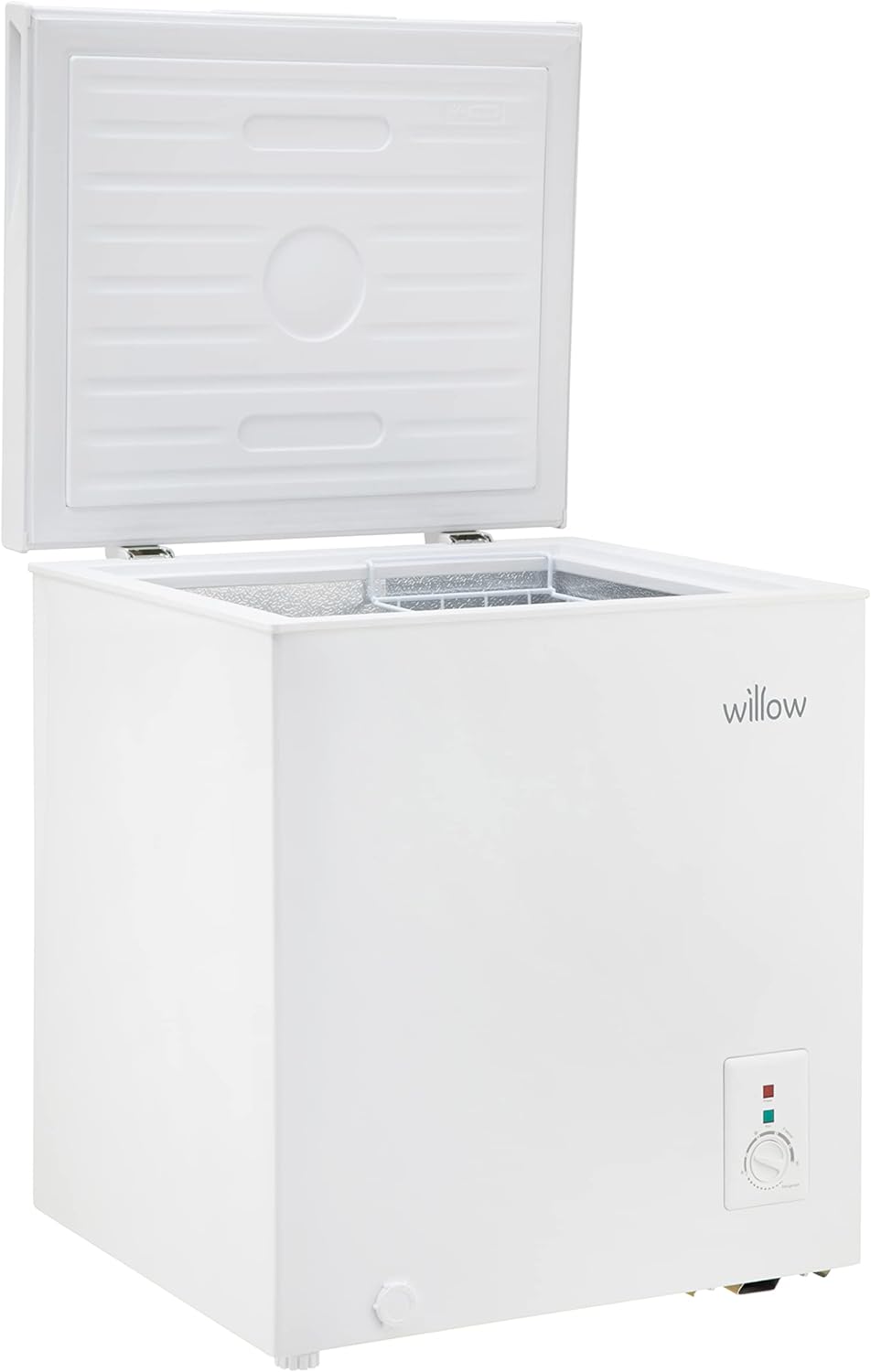 Willow W66CFW Freestanding 66L Chest Freezer with Removable Storage Basket, Suitable for Outbuildings and Garages, 2 Years Warranty - White - Amazing Gadgets Outlet