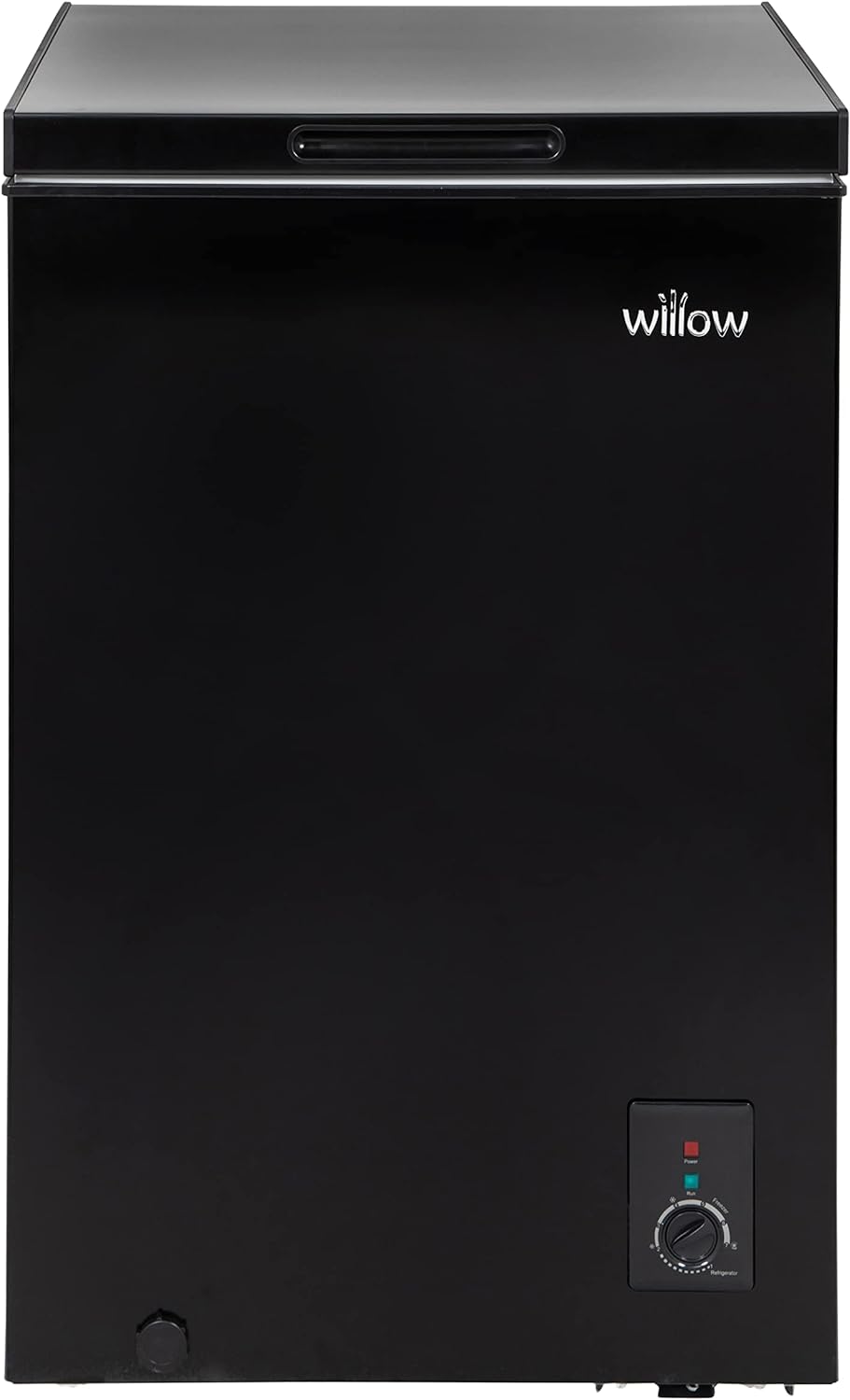 Willow W99CFB Freestanding 99L Chest Freezer with Removable Storage Basket, Suitable for Outbuildings and Garages, 4* Freezer Rating - Black - Amazing Gadgets Outlet