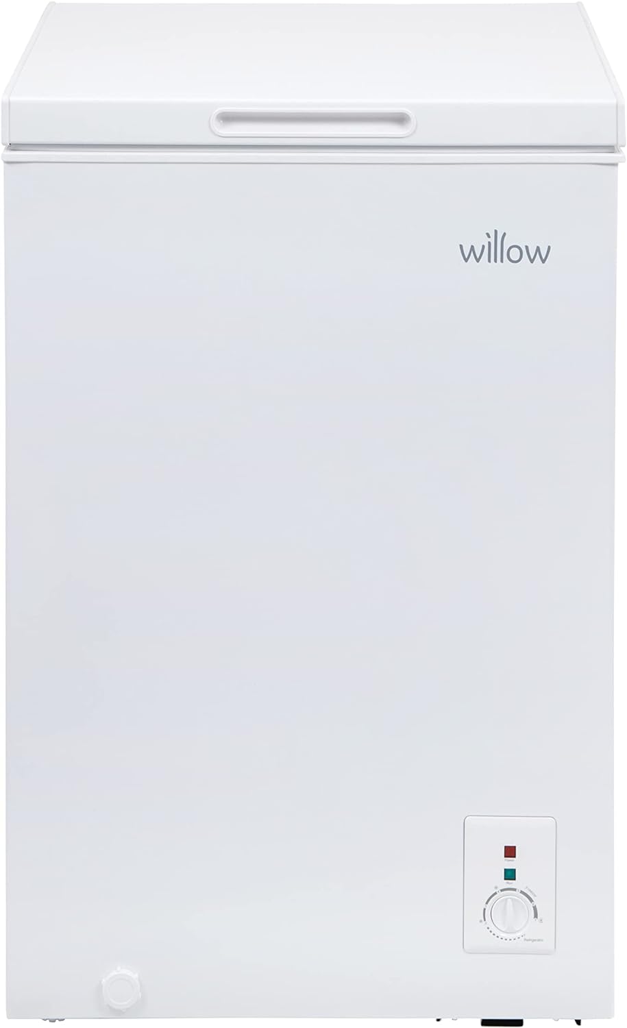 Willow W99CFW Freestanding 99L Chest Freezer with Removable Storage Basket, Suitable for Outbuildings and Garages, 4* Freezer Rating - White - Amazing Gadgets Outlet