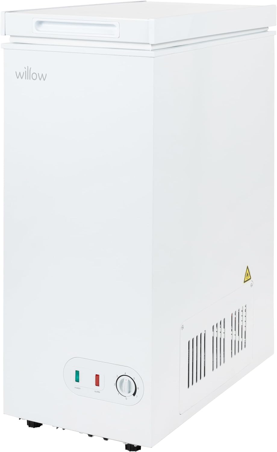 Willow WCF60W Freestanding 60L Chest Freezer with Removable Storage Basket, Suitable for Outbuildings and Garages, 2 Years Warranty - White - Amazing Gadgets Outlet