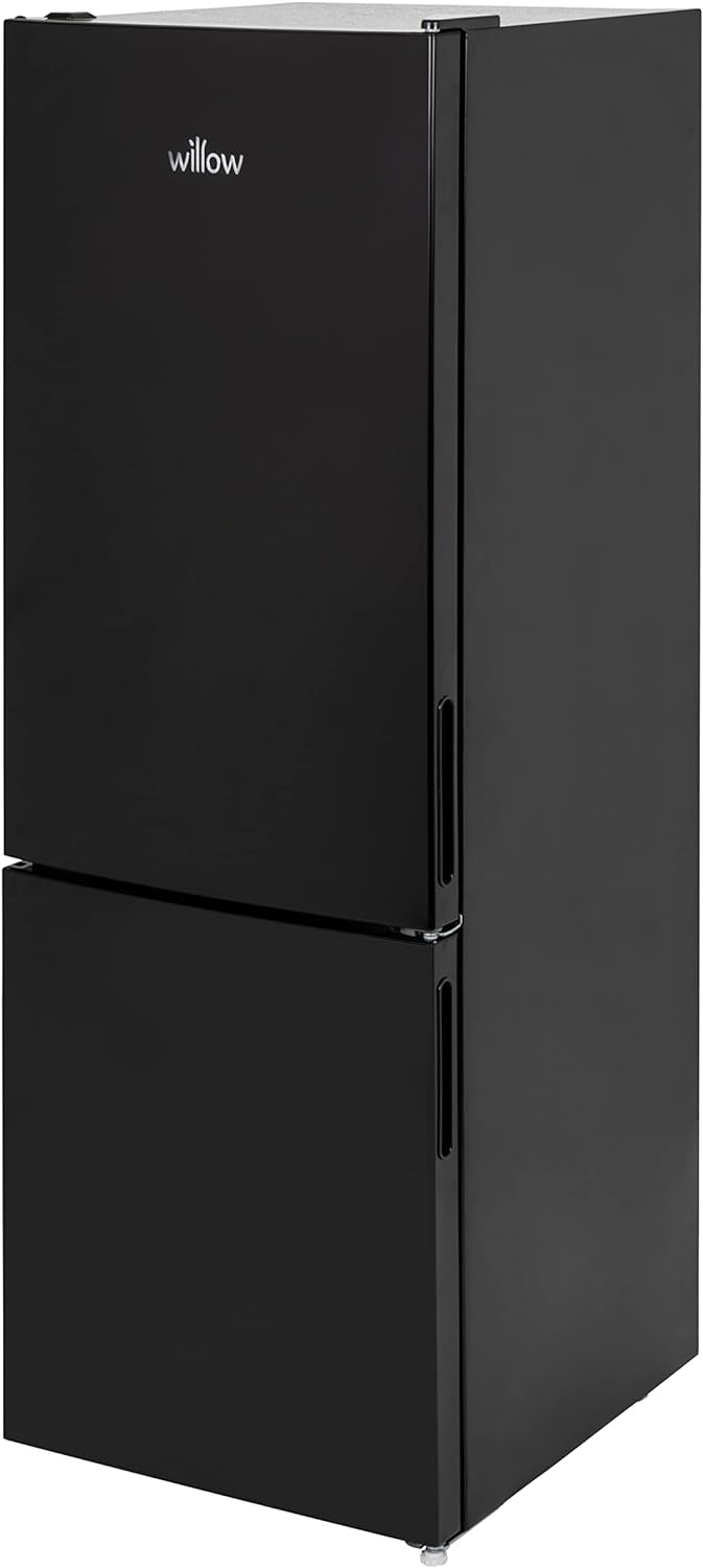 Willow WFF157B 157L Freestanding 70/30 Fridge Freezer with Adjustable Thermostat, Mark - Proof Finish, Low Frost, 2 Year Warranty - Black - Amazing Gadgets Outlet