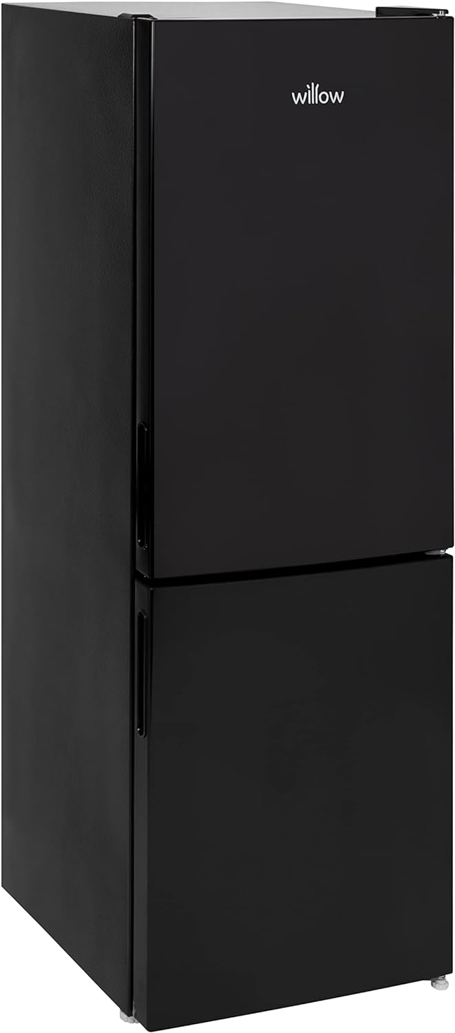 Willow WFF157B 157L Freestanding 70/30 Fridge Freezer with Adjustable Thermostat, Mark - Proof Finish, Low Frost, 2 Year Warranty - Black - Amazing Gadgets Outlet