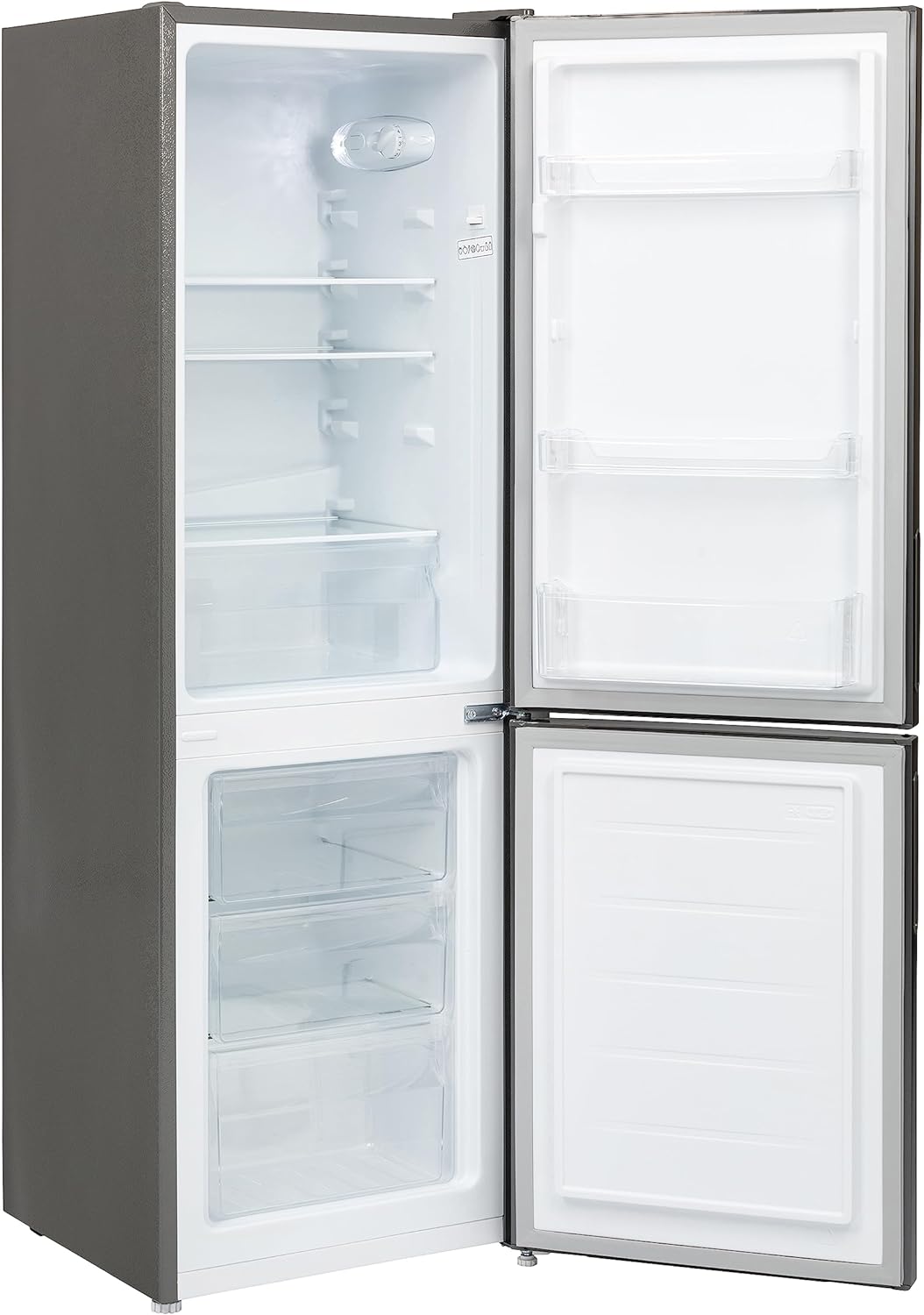 Willow WFF157G 157L Freestanding 70/30 Fridge Freezer with Adjustable Thermostat, Mark - Proof Finish, Low Frost, 2 Year Warranty - Grey - Amazing Gadgets Outlet