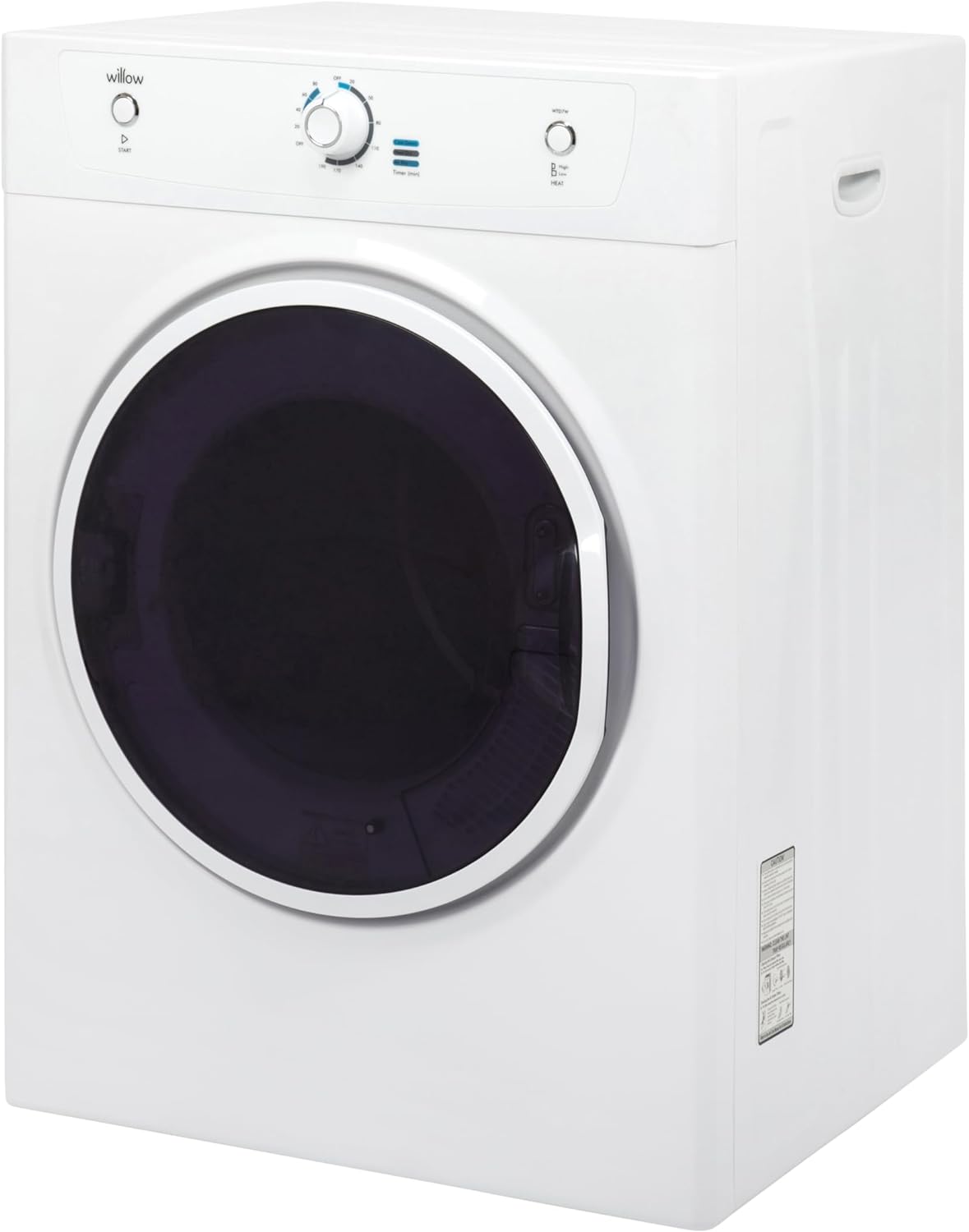 Willow WTD7W 7kg Vented Dryer, Front Loading with Child Lock, 3 Temperatures, Mehanical Controls, Crease Guard, 2 Year Warranty - White - Amazing Gadgets Outlet