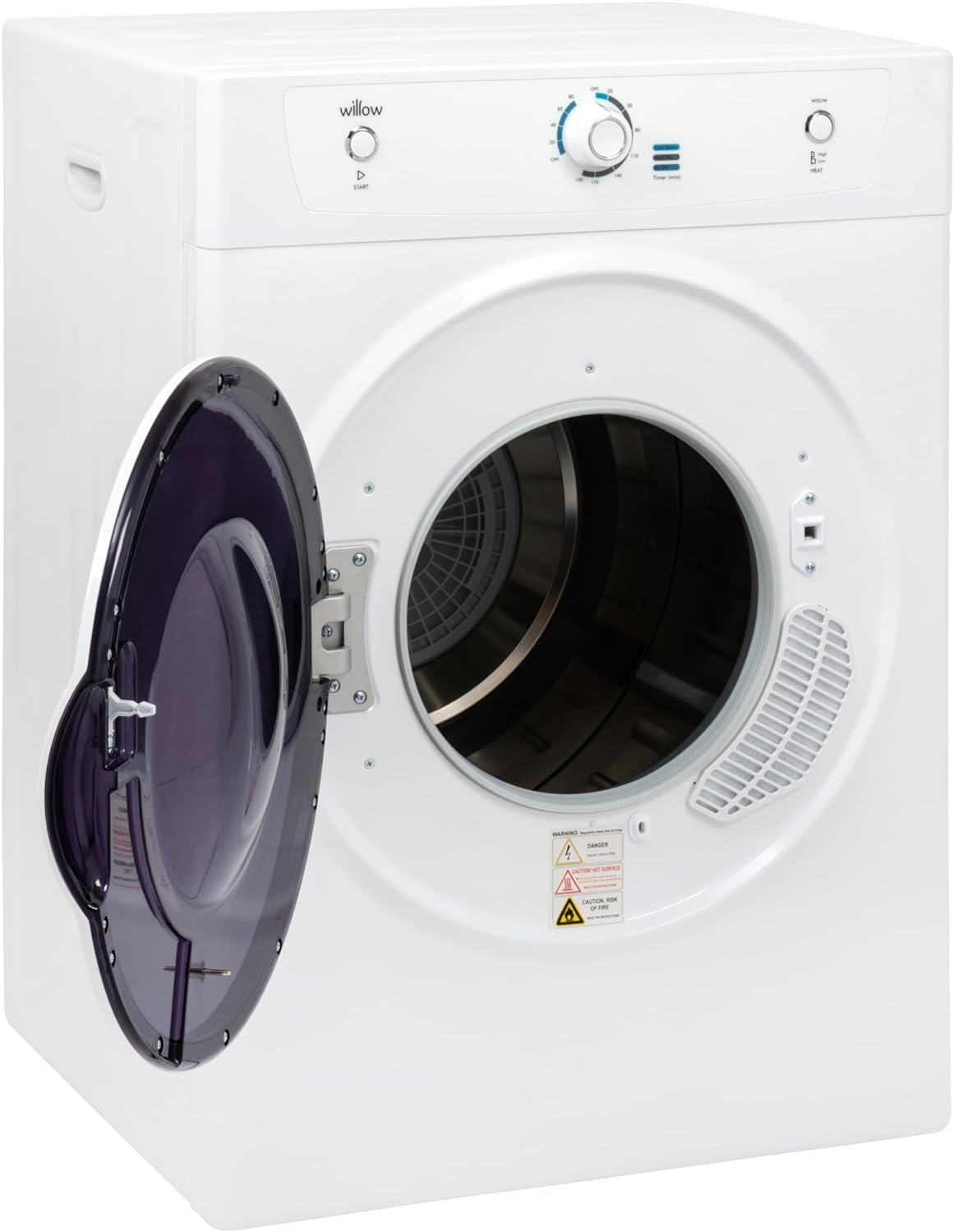 Willow WTD7W 7kg Vented Dryer, Front Loading with Child Lock, 3 Temperatures, Mehanical Controls, Crease Guard, 2 Year Warranty - White - Amazing Gadgets Outlet