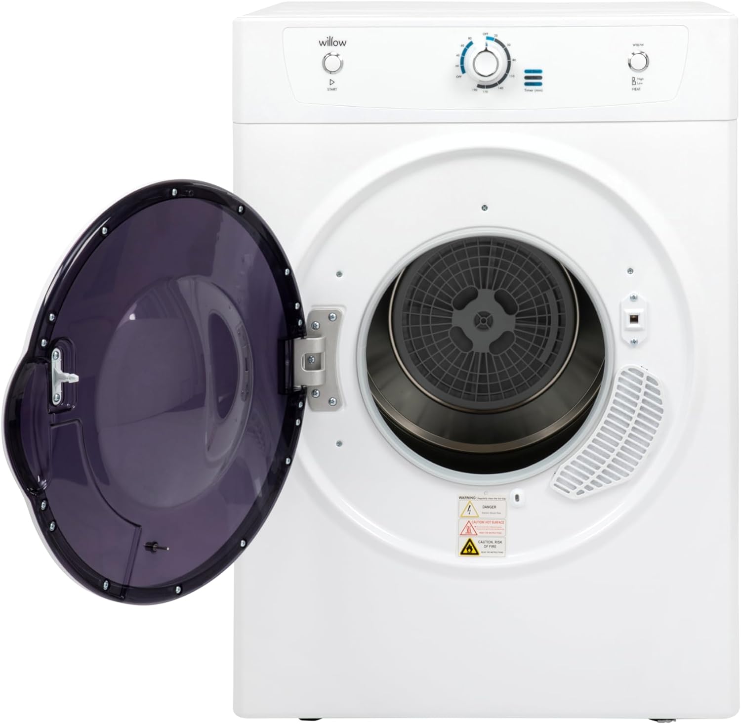 Willow WTD7W 7kg Vented Dryer, Front Loading with Child Lock, 3 Temperatures, Mehanical Controls, Crease Guard, 2 Year Warranty - White - Amazing Gadgets Outlet