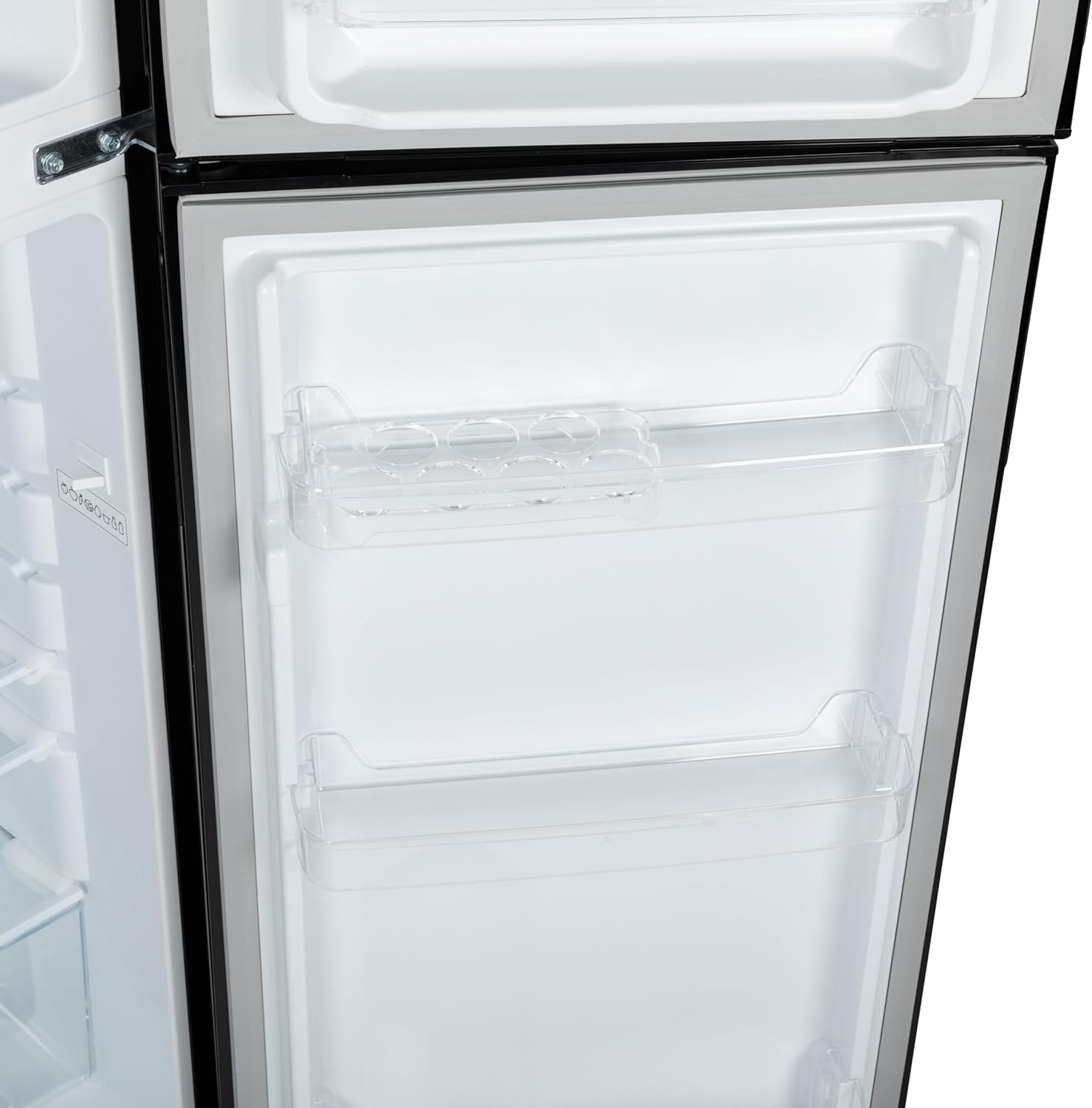 Willow WTM138B 138L Top Mount Fridge Freezer with Adjustable Thermostat, Mark - Proof Finish, 2 Years Manufacturer’s Warranty - Black - Amazing Gadgets Outlet