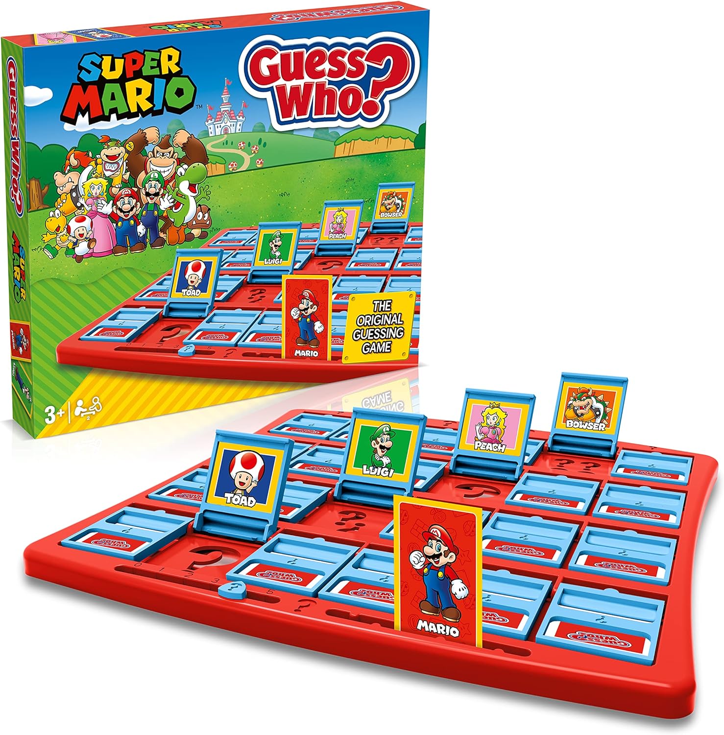 Winning Moves Super Mario Guess Who? Board Game, Play with classic Nintendo characters including Mario, Luigi, Peach, Bowser, and Donkey Kong, 2 players makes a great gift for ages 6 plus - Amazing Gadgets Outlet