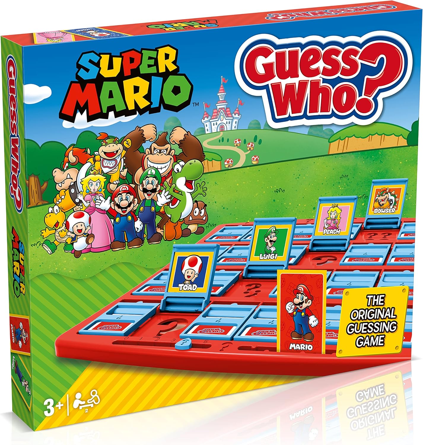 Winning Moves Super Mario Guess Who? Board Game, Play with classic Nintendo characters including Mario, Luigi, Peach, Bowser, and Donkey Kong, 2 players makes a great gift for ages 6 plus - Amazing Gadgets Outlet