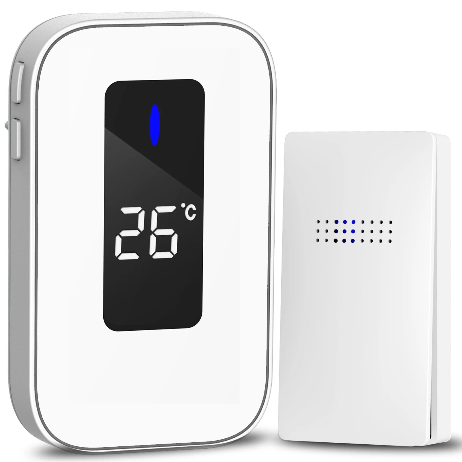 Wireless Doorbell Waterproof Self - Powered 38 Songs Optional Door bell Sets Home Outdoor whith Temperature display Doorbell - Amazing Gadgets Outlet