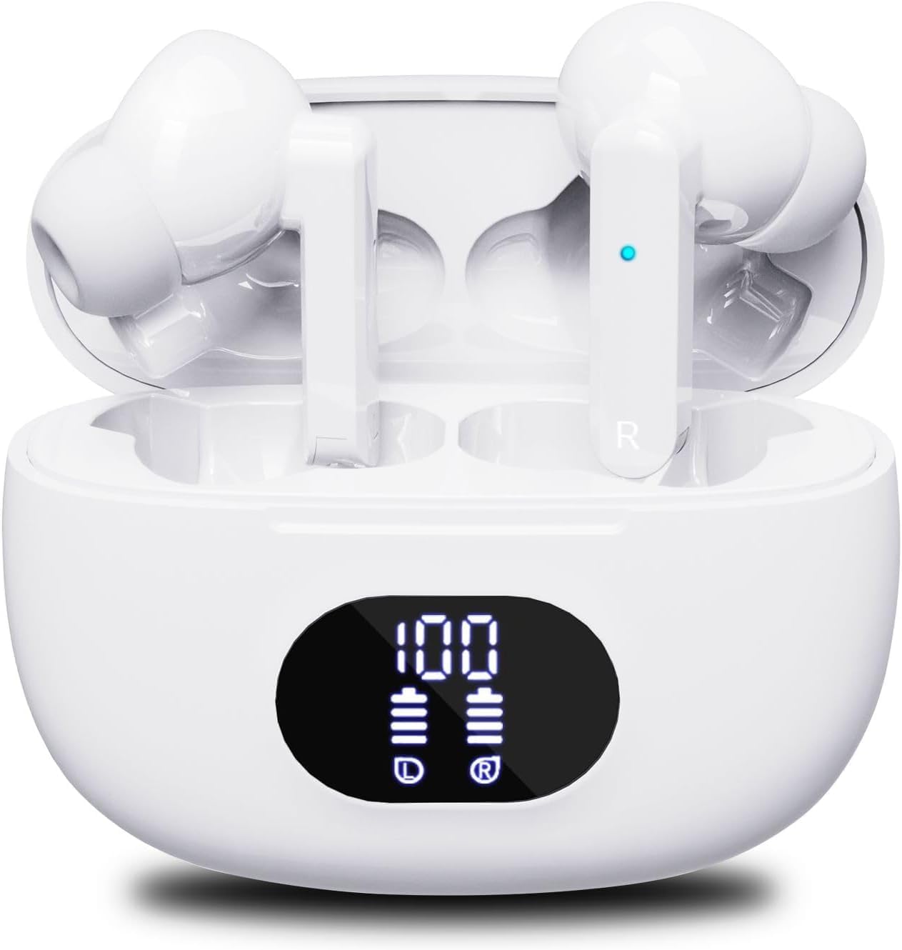 Wireless Earbuds, Bluetooth 5.3 Headphones in Ear with 4 ENC Noise Cancelling Mic, Bluetooth Earbuds 38H Playtime, 2023 HiFi Stereo Deep Bass Wireless Earphones, IP7 Waterproof, USB - C Fast Charge - Amazing Gadgets Outlet