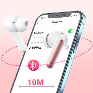 Wireless Earbuds, Bluetooth 5.3 Headphones with 4 HD Microphones 2024 ENC Call Noise Canceling In - Ear Headphones,42H Playtime LED Display, HiFi Stereo Sport Earbuds IP7 Waterproof - Amazing Gadgets Outlet