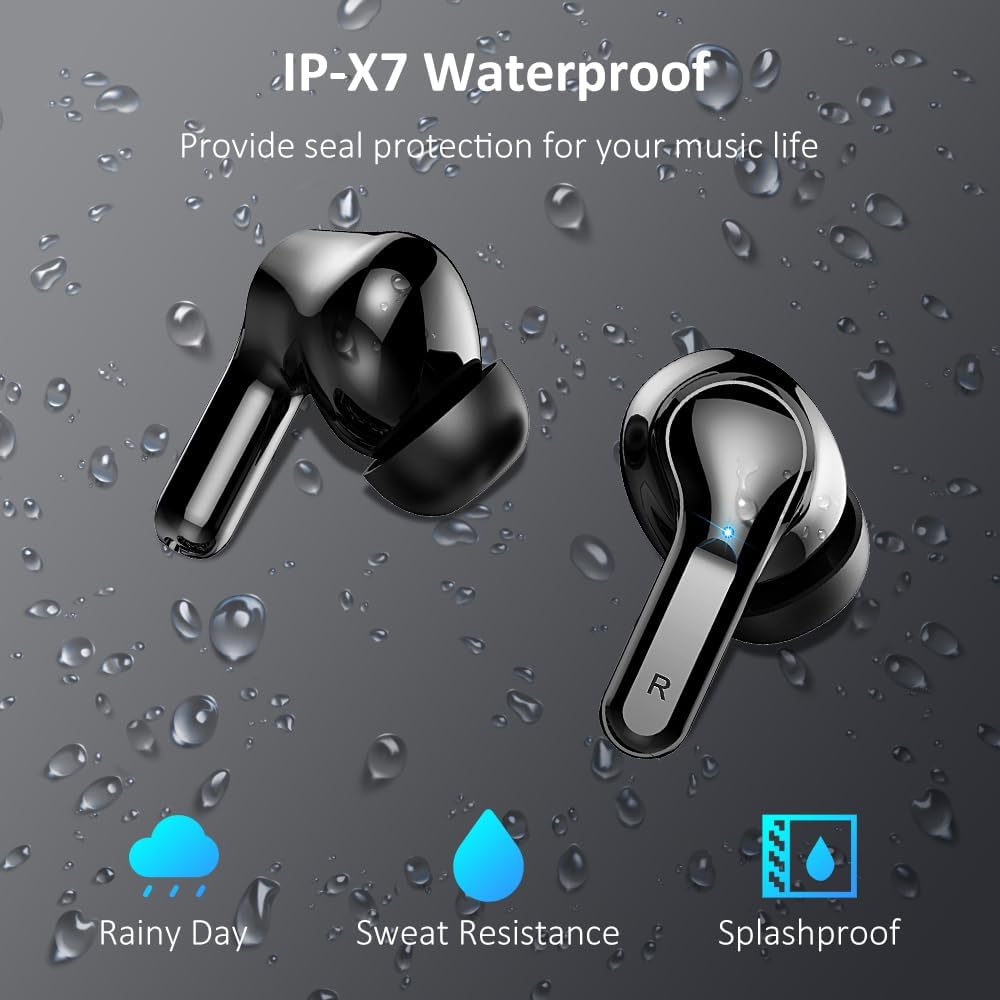 Wireless Earbuds, Wireless Headphones Bluetooth 5.3 Headphones with 4 ENC Mic, NEW 40H Bluetooth Earphones in Ear Deep Bass Noise Cancelling Bluetooth Earbuds Mini Ear Buds IP7 Waterproof LED Display - Amazing Gadgets Outlet