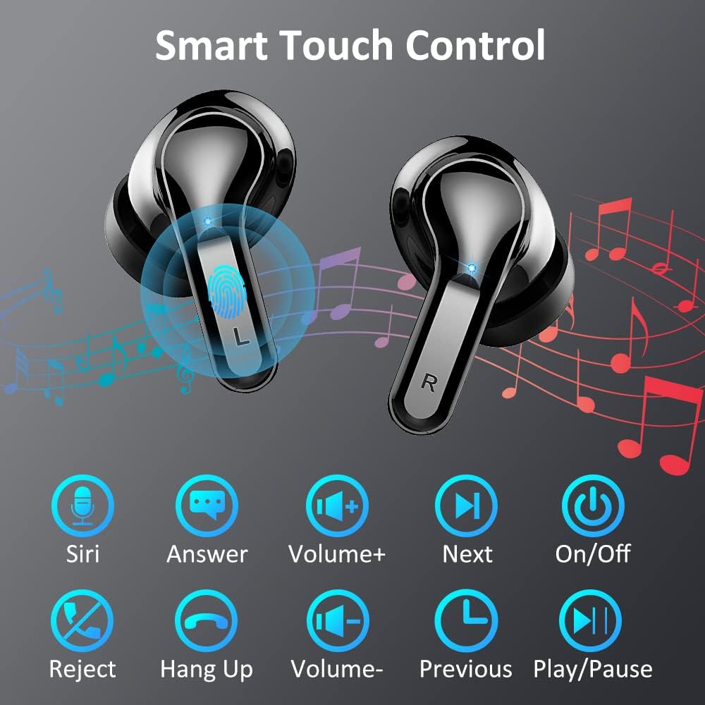 Wireless Earbuds, Wireless Headphones Bluetooth 5.3 Headphones with 4 ENC Mic, NEW 40H Bluetooth Earphones in Ear Deep Bass Noise Cancelling Bluetooth Earbuds Mini Ear Buds IP7 Waterproof LED Display - Amazing Gadgets Outlet