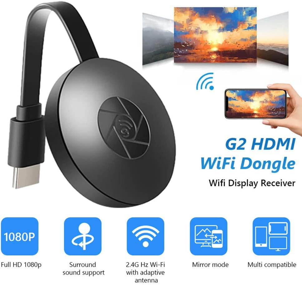 Wireless HDMI Display Dongle Adapter,No Setup, No App Needed, Instant Streaming from Laptop, PC, Smartphone to HDTV Projector,Compatible with iOS, Android, Windows, Ma - cOS - Amazing Gadgets Outlet