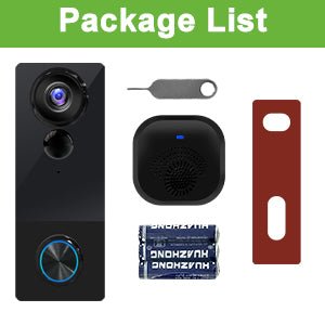 Wireless Video Doorbell Camera with Chime, 1080P HD Smart Door Bells Camera with Voice Changer, PIR Motion Detection, Night Vision, 2 - Way Audio, IP66, 2.4G WiFi, Battery Powered,Works with Alexa - Amazing Gadgets Outlet