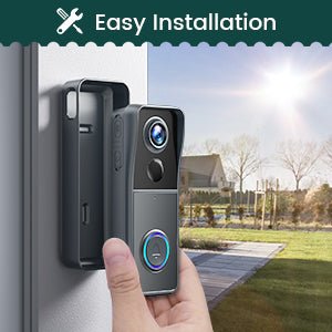 Wireless Video Doorbell Camera with Chime, Voice Changer/Message, PIR Motion Detection, Instant Alerts, 1080P HD, Night Vision, 2 - Way Audio, Battery Powered, 2.4G WiFi, IP65, Support SD Storage - Amazing Gadgets Outlet