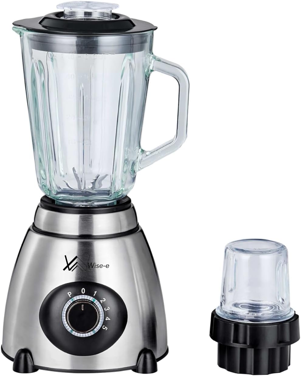 Wise - e Multi Function Blender juicer Food Processor with Glass Jar & a Grinder Strong Housing Smoothie Maker 1.5L Glass Jar Removable Filling Cap for Easy Filling Ice Crushing Function 2200W - Amazing Gadgets Outlet