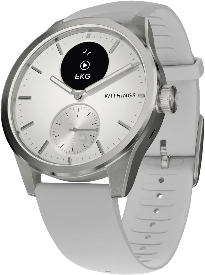 WITHINGS ScanWatch 2, Heart Health Hybrid Smartwatch for Men & Women - ECG, with SPO2, Temperature Monitoring, Sleep, Respiratory Health, Cycle Monitoring, 30 - day Battery Life, iOS & Android… - Amazing Gadgets Outlet