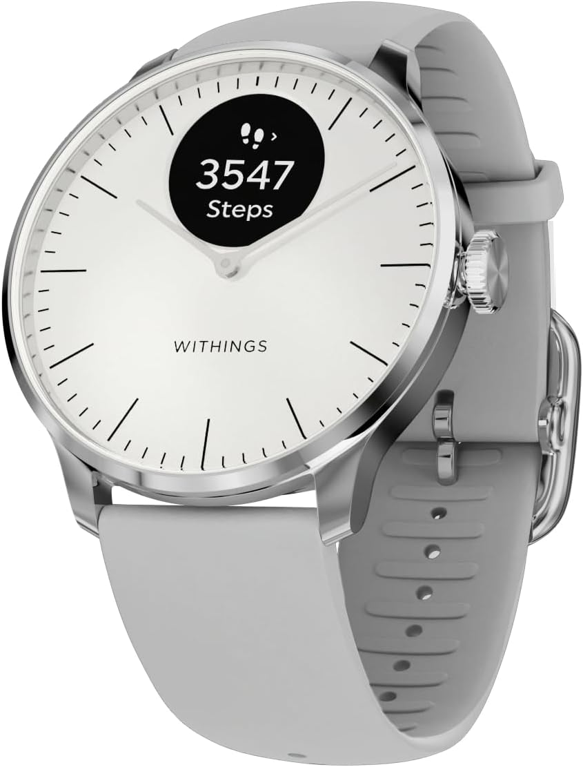 WITHINGS ScanWatch 2, Heart Health Hybrid Smartwatch for Men & Women - ECG, with SPO2, Temperature Monitoring, Sleep, Respiratory Health, Cycle Monitoring, 30 - day Battery Life, iOS & Android… - Amazing Gadgets Outlet